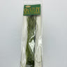 Spandex fibers in packaging with green label on a white background