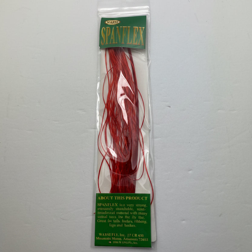 fly tying material. Spanflex in red