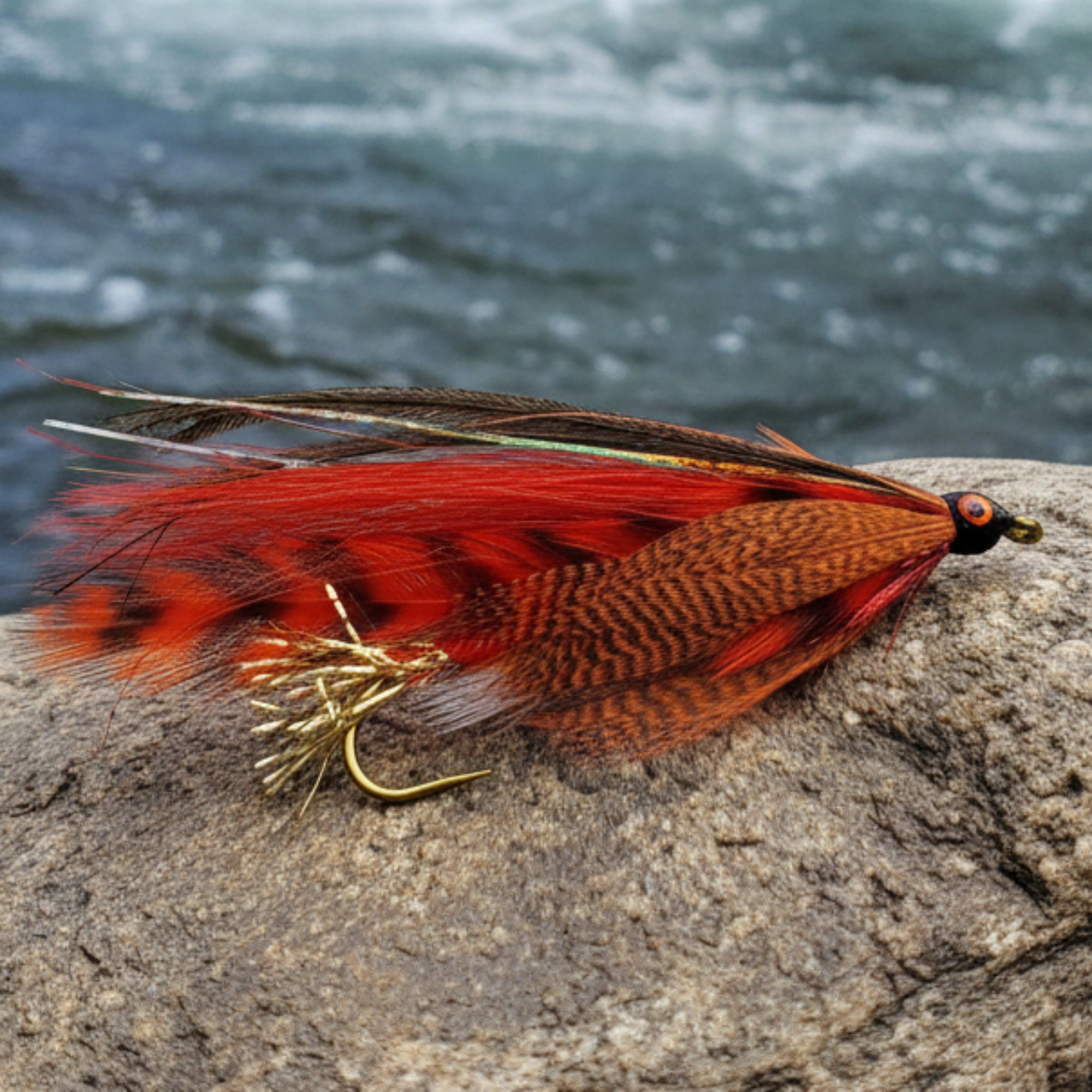 Streamer Fishing Fly, Hairwing, Teal and Orange – Dc Tackle
