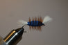 Blue Bomber - Wht. Tl & Wg/Brown Hackle