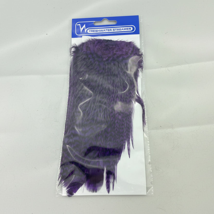 Whiting freshwater streamer saddle in purpe color