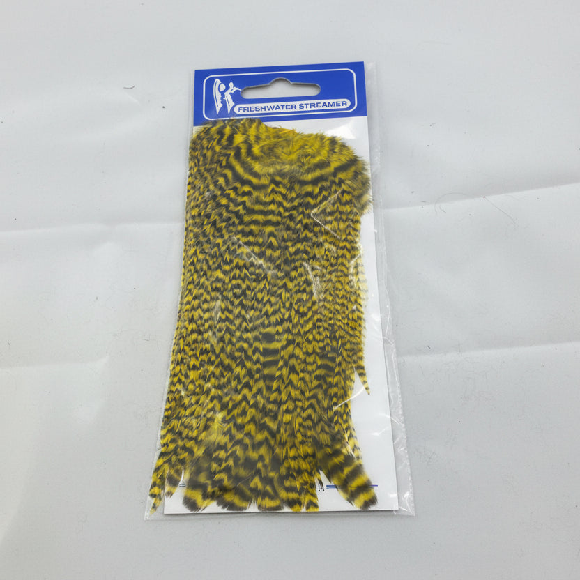 Whiting freshwater streamer saddle in yellow color