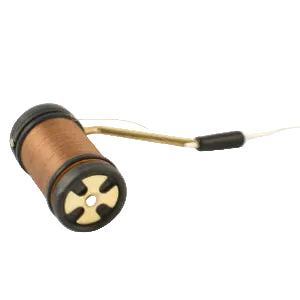A Merco Rite Standard Bobbin used for fly tying, featuring a brass arm, ceramic thread tube, and a small-diameter barrel with a vinyl grip.